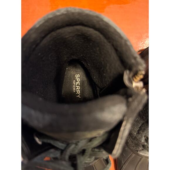Sperry Saltwater Duck Boots Buffalo Check Black Gray Size 8 - Picture 6 of 8